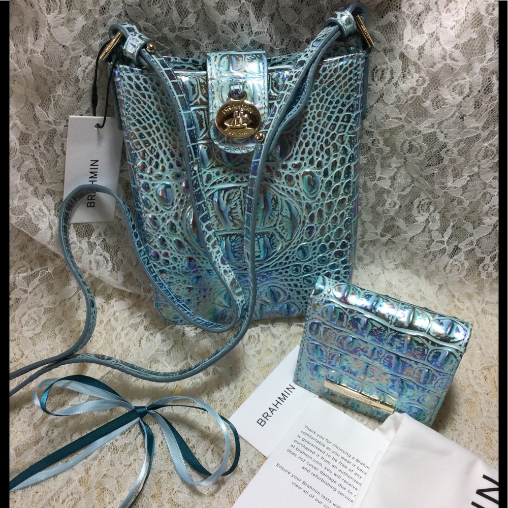 $FIRM$ - NO OFFERS NWT $FIRM$ BRAHMIN WONDERLAND CROSSBODY & WALLET